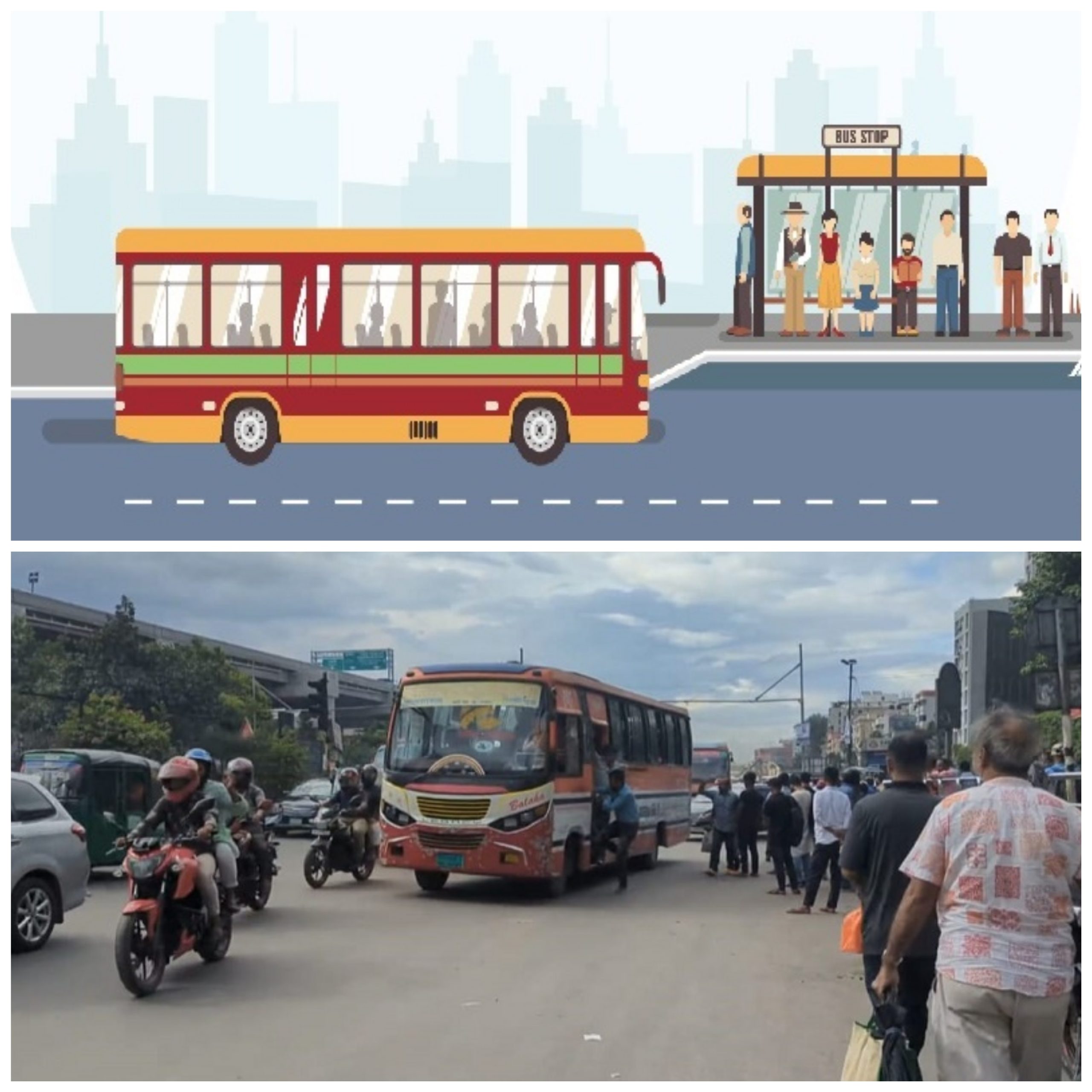 সোমবার থেকে নিরাপদে বাস ব্যবহারের পরীক্ষামূলক প্রকল্প শুরু